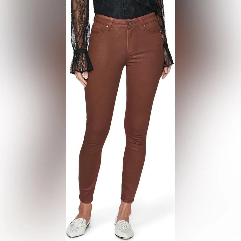 Paige HOXTON ANKLE in Burgundy Dust LUXE COATING NEW - Picture 4 of 10